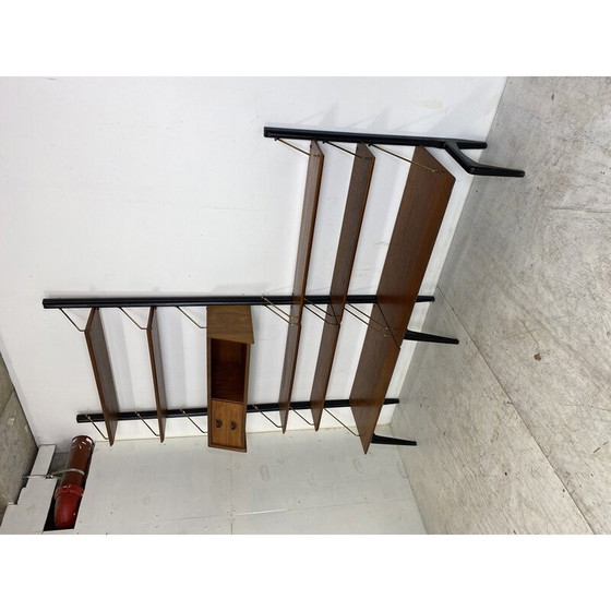 Image 1 of Meuble mural vintage en teck scandinave par Louis Van Teeffelen pour Wébé, années 1950