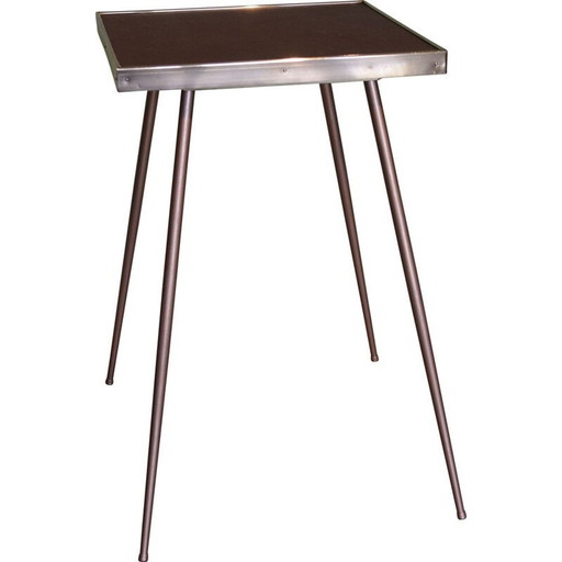 Table d'appoint vintage en bois recouverte de ciel, Italie 1950