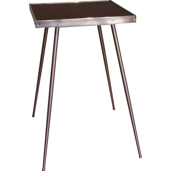 Image 1 of Table d'appoint vintage en bois recouverte de ciel, Italie 1950