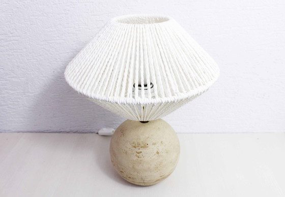 Image 1 of Lampe De Table En Travertin