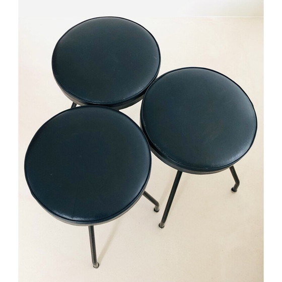 Image 1 of Ensemble de 3 tabourets Proni vintage, Italie 1950