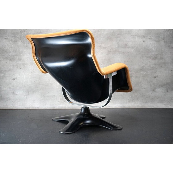 Image 1 of Fauteuil vintage en cuir cognac par Yrjo Kukkapuro pour Haimi Karuselli, 1960