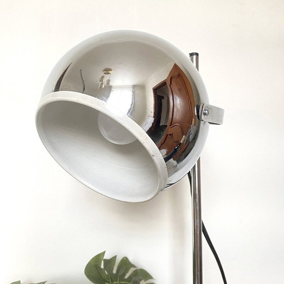 Image 1 of Lampe de bureau vintage Space Age en aluminium et chrome par Goffredo Reggiani pour Reggiani, Italie 1960