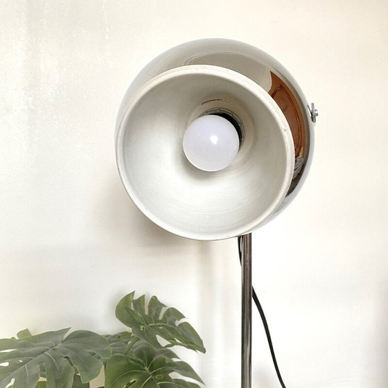 Image 1 of Lampe de bureau vintage Space Age en aluminium et chrome par Goffredo Reggiani pour Reggiani, Italie 1960