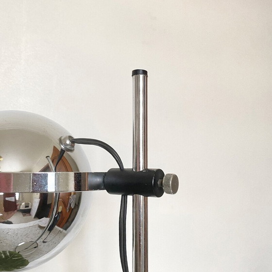 Image 1 of Lampe de bureau vintage Space Age en aluminium et chrome par Goffredo Reggiani pour Reggiani, Italie 1960