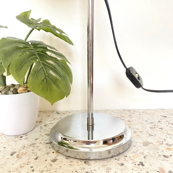 Image 1 of Lampe de bureau vintage Space Age en aluminium et chrome par Goffredo Reggiani pour Reggiani, Italie 1960