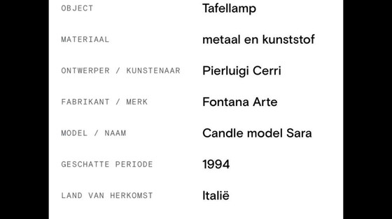 Image 1 of Lampadaire Fontana Arte et 2 lampes de table