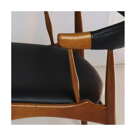 Image 1 of Ensemble de 6 chaises vintage en teck par Johannes Andersen pour Samcom, Danemark années 1960