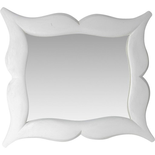 Miroir vintage en stuc en forme de moustache, France 1990