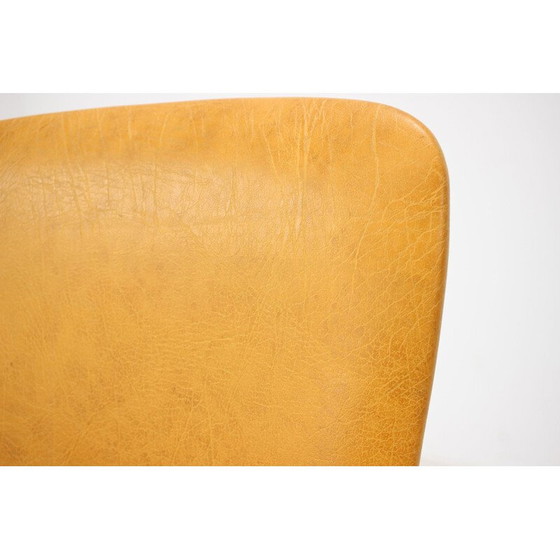 Image 1 of Ensemble de 4 chaises de salle à manger vintage en chrome et en similicuir, Tchécoslovaquie, années 1970