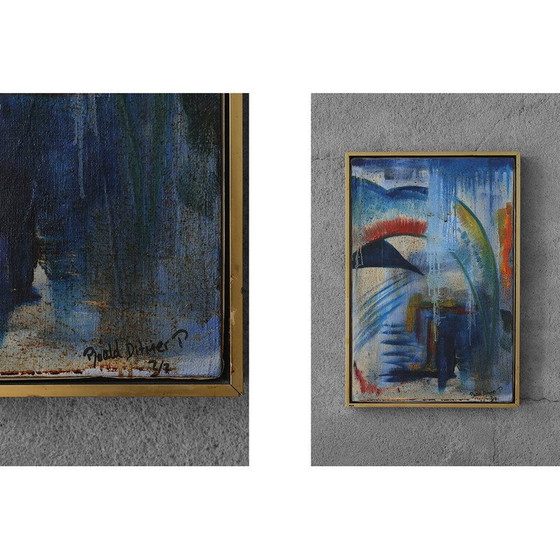 Image 1 of Paire de peintures vintage de Roald Ditmer, 1980