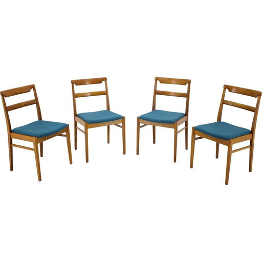 Ensemble de 4 chaises vintage, Tchécoslovaquie 1970