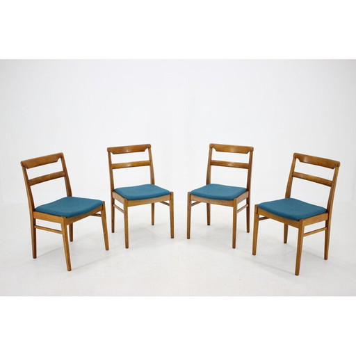 Ensemble de 4 chaises vintage, Tchécoslovaquie 1970