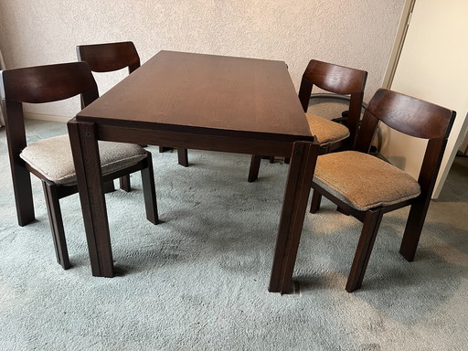 Table avec 4 chaises de salle à manger Kvadrat 1960