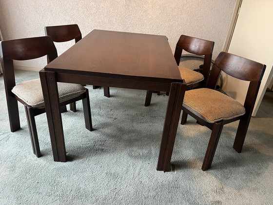 Image 1 of Table avec 4 chaises de salle à manger Kvadrat 1960