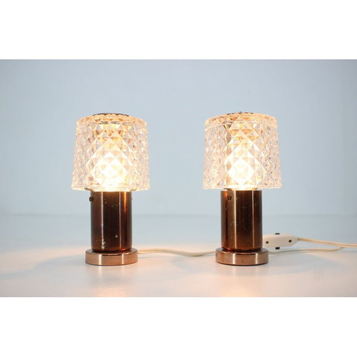 Paire de lampes de table vintage de Kamenicky Senov, 1970