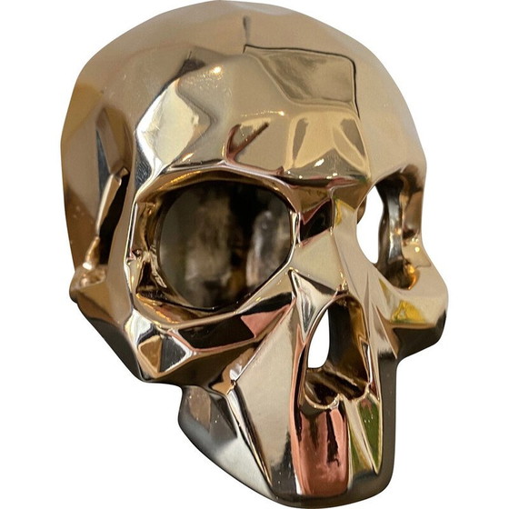 Image 1 of Crâne doré vintage de Richard Orlinski, 2021