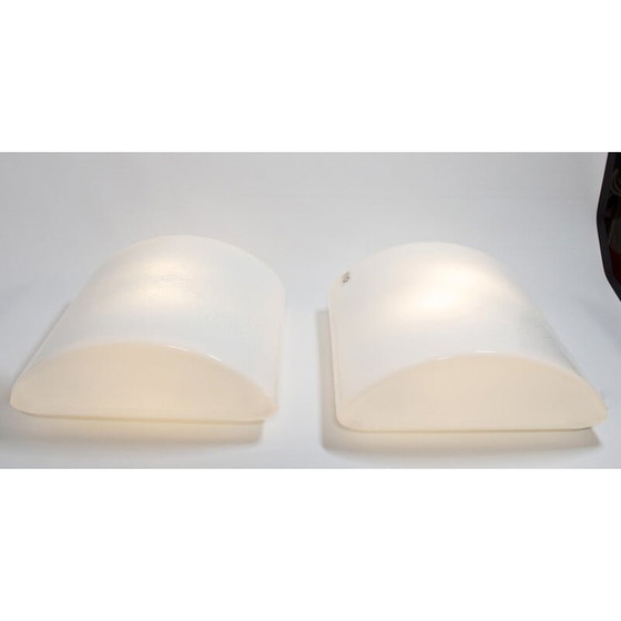 Image 1 of Paire d'appliques vintage en verre de Murano modèle Idra par Renato Toso, 1970-1980