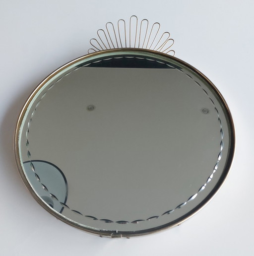 Miroir poli rond vintage