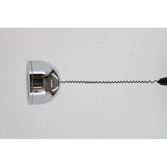Image 1 of Lampe suspendue ajustable vintage italienne chromée, 1970