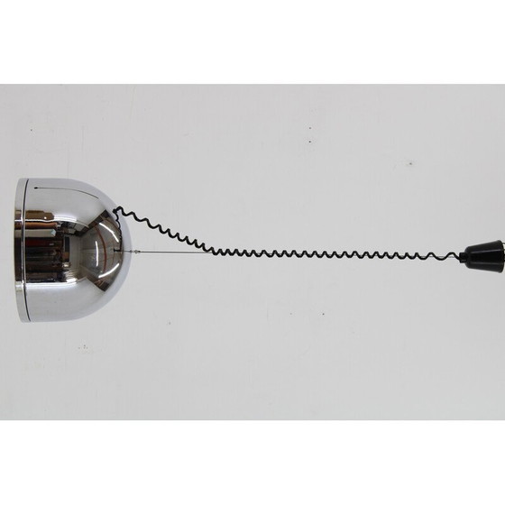 Image 1 of Lampe suspendue ajustable vintage italienne chromée, 1970