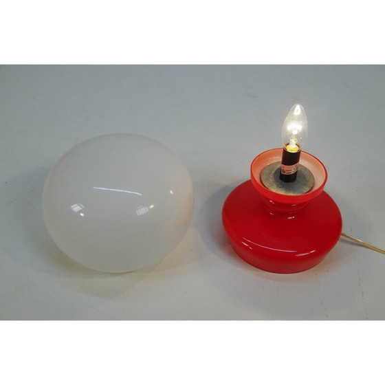 Image 1 of Lampe de table en verre vintage par Valasske Mezirici 1970