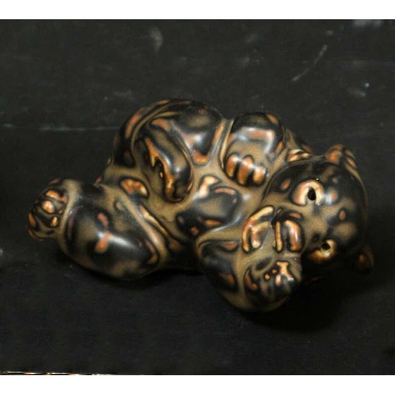 Image 1 of Ensemble de 5 sculptures d'ours Knud Kyhn pour Royal Copenhagen, Danemark 1950