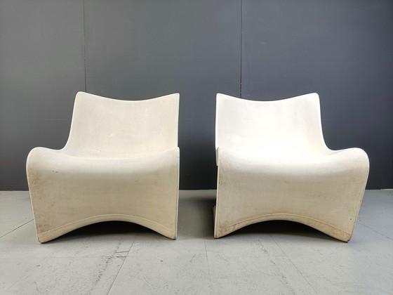 Image 1 of Paire de chaises longues Silène de M. Borgnat pour Clairitex, années 1960