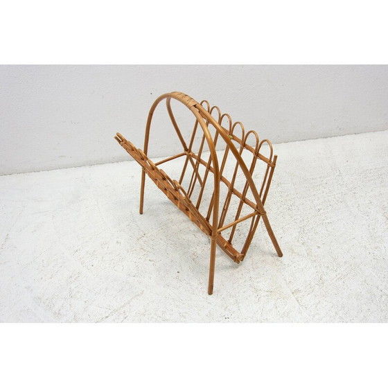 Image 1 of Porte-revues en rotin du milieu du siècle par Jan Kalous pour Úluv, Tchécoslovaquie 1960