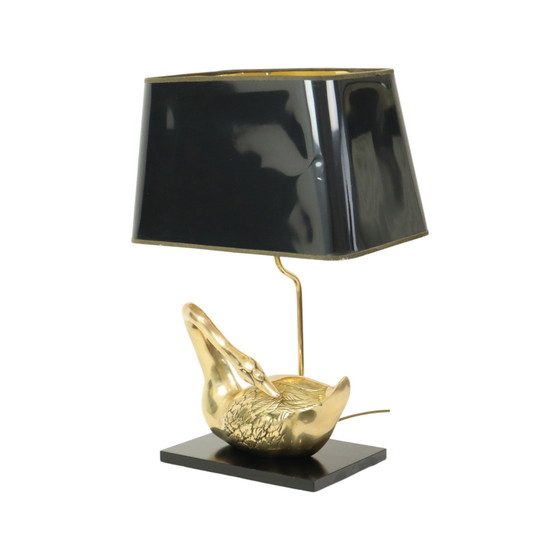 Image 1 of Lampe cygne Hollywood Regency Italie