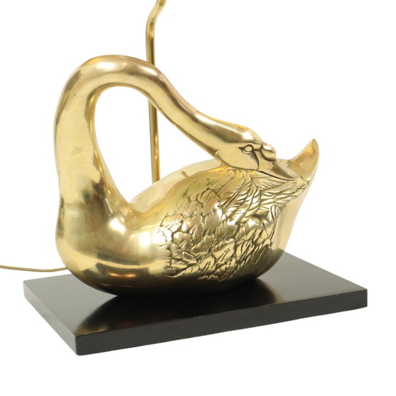 Image 1 of Lampe cygne Hollywood Regency Italie