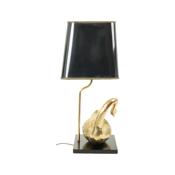 Image 1 of Lampe cygne Hollywood Regency Italie