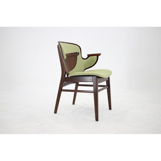Image 1 of Fauteuil vintage en hêtre à coquille par Hans Olsen pour Bramin Mobler, Danemark 1950