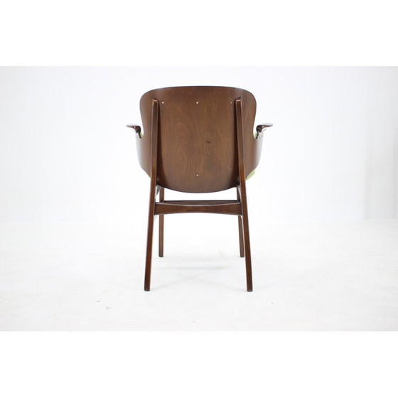 Image 1 of Fauteuil vintage en hêtre à coquille par Hans Olsen pour Bramin Mobler, Danemark 1950