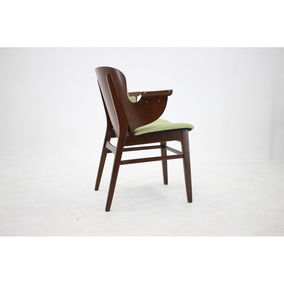 Image 1 of Fauteuil vintage en hêtre à coquille par Hans Olsen pour Bramin Mobler, Danemark 1950