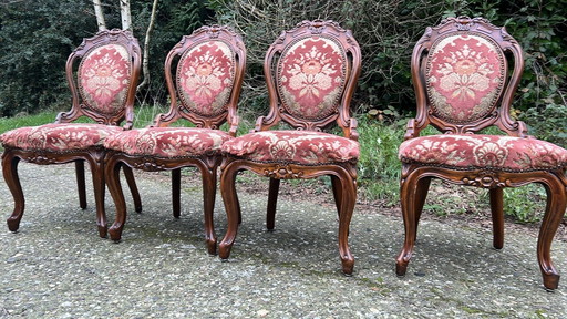 4 chaises de salle à manger baroques