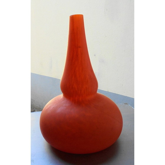 Image 1 of Vase vintage en verre soliflore par Daum Nancy
