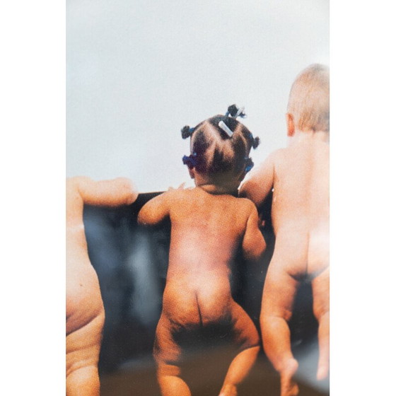 Image 1 of Gravure colorée sur papier et bois, Italie 2000