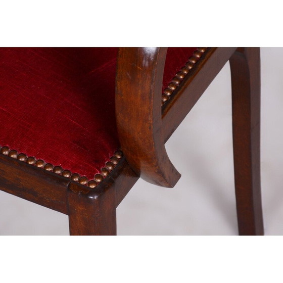 Image 1 of Fauteuil Vintage Art Déco en hêtre par Jules Leleu, France 1930