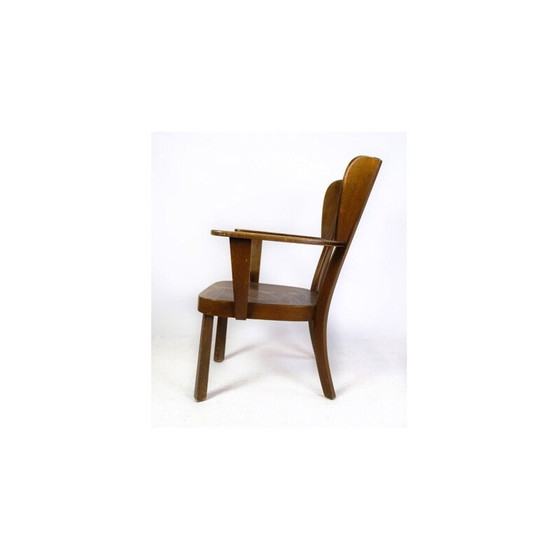 Image 1 of Fauteuil Canada vintage en hêtre teinté modèle 2252 par Søren Hansen pour Fritz Hansen, années 1940