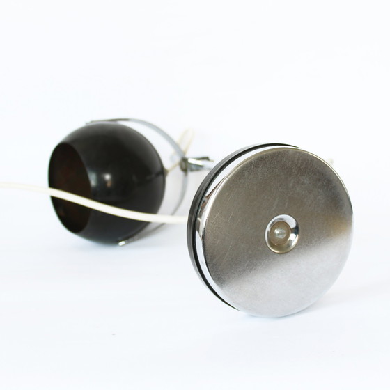 Image 1 of Lampe de table vintage 60S/70S à globe oculaire en chrome