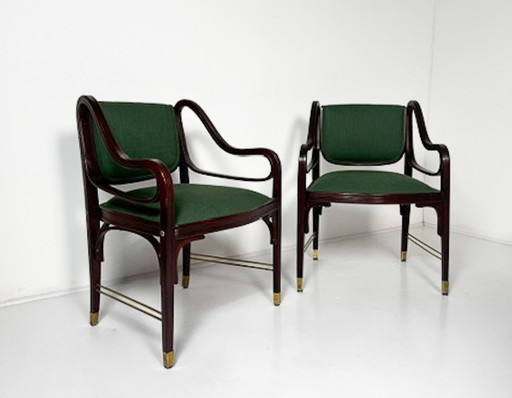 Paire de fauteuils "412" par Otto Wagner pour J&J Kohn, Autriche, 1900S