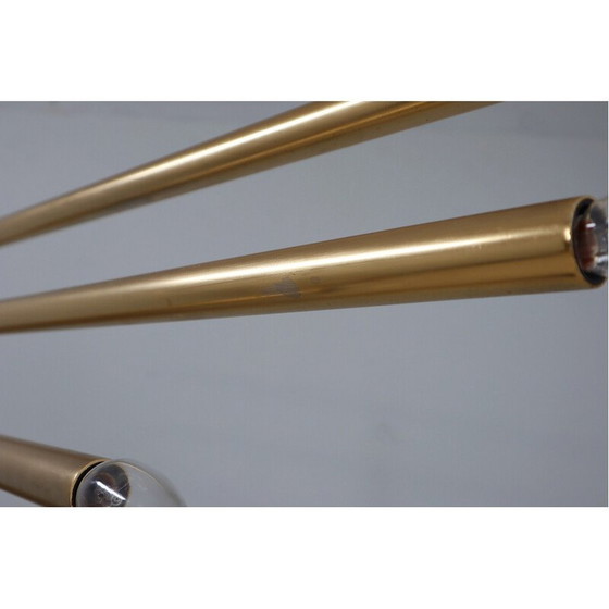 Image 1 of Lampadaire vintage articulé en laiton plaqué par Goffredo Reggiani, Italie 1970
