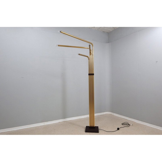 Image 1 of Lampadaire vintage articulé en laiton plaqué par Goffredo Reggiani, Italie 1970