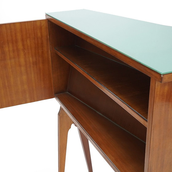 Image 1 of Bar mobile avec 2 tabourets, années 1950