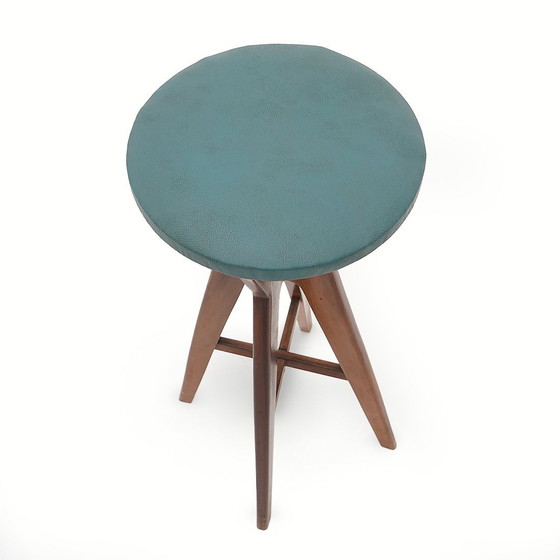 Image 1 of Bar mobile avec 2 tabourets, années 1950