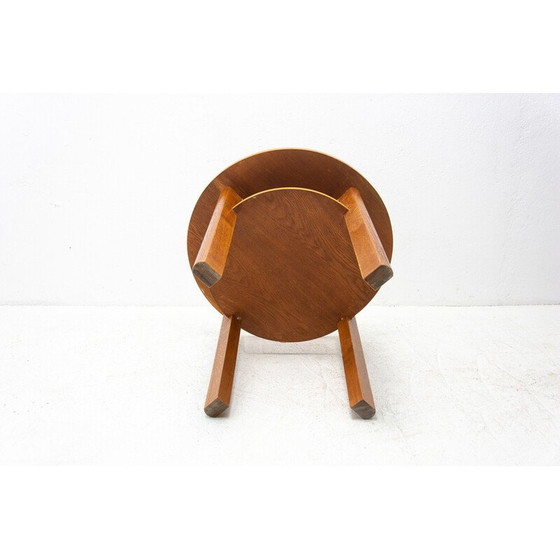 Image 1 of Table basse vintage en bois de chêne, Tchécoslovaquie années 1950