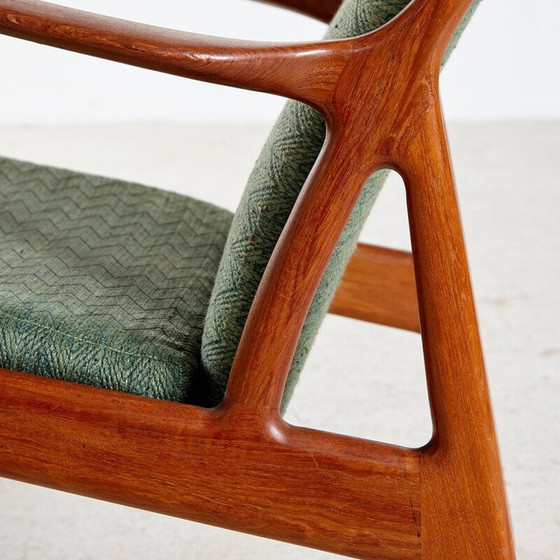 Image 1 of Fauteuil vintage en teck et tapisserie d'Erik Andersen & Palle Pedersen pour Horsnaes Møbler, danois, années 1960