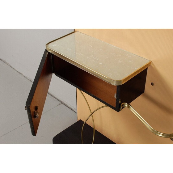 Image 1 of Armoire vintage en bois et plastique avec miroir, Allemagne 1961