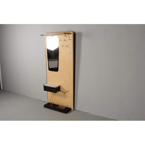 Image 1 of Armoire vintage en bois et plastique avec miroir, Allemagne 1961
